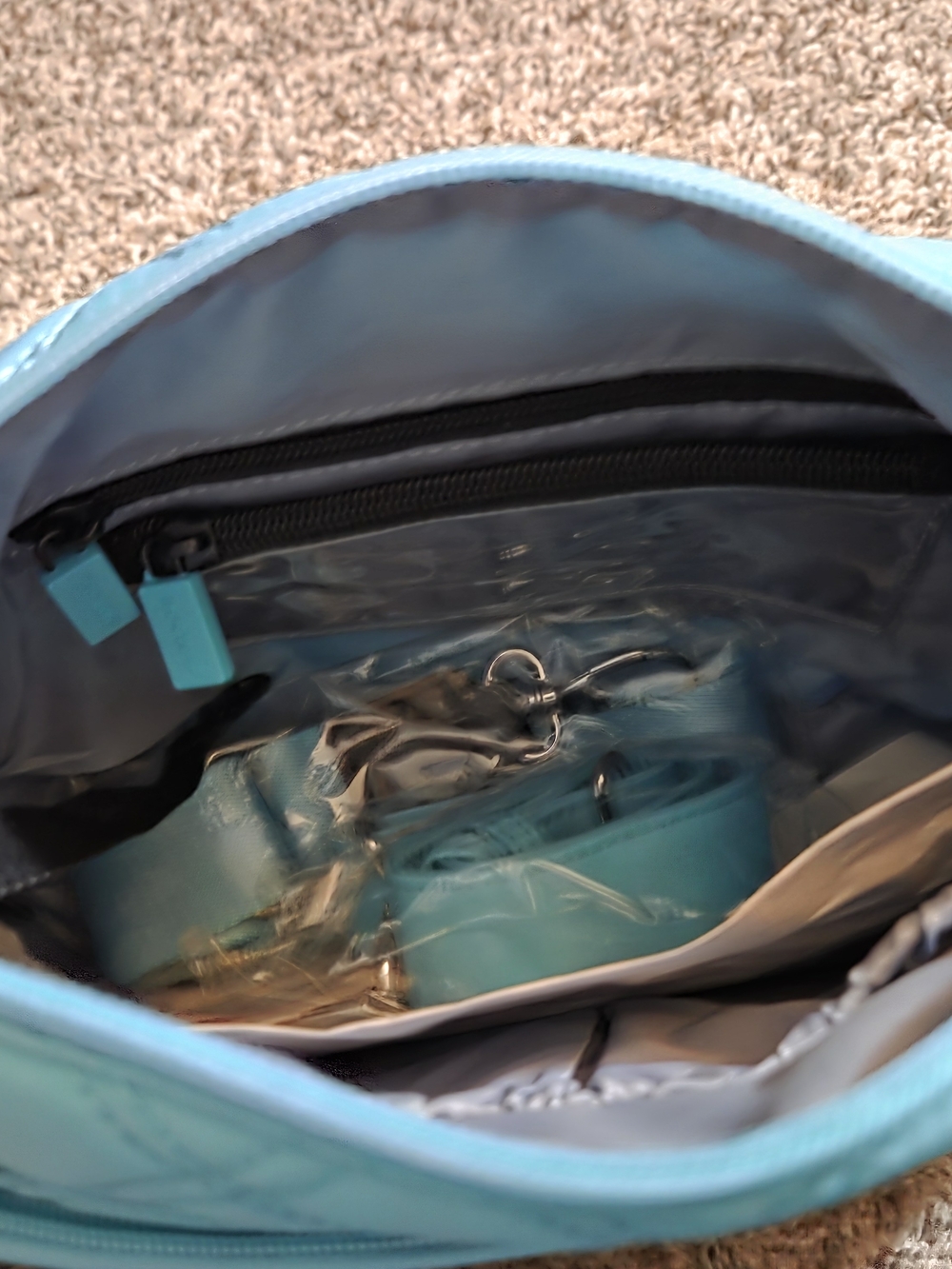 IHKWIP Quilted Teal Crossbody Bag - Picture 2 of 5